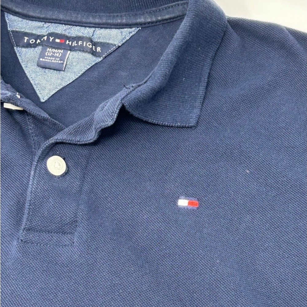 Tommy Hilfiger Boys Navy Blue Polo Short Sleeve Shirt Size‎ M 12-14 - Picture 5 of 8